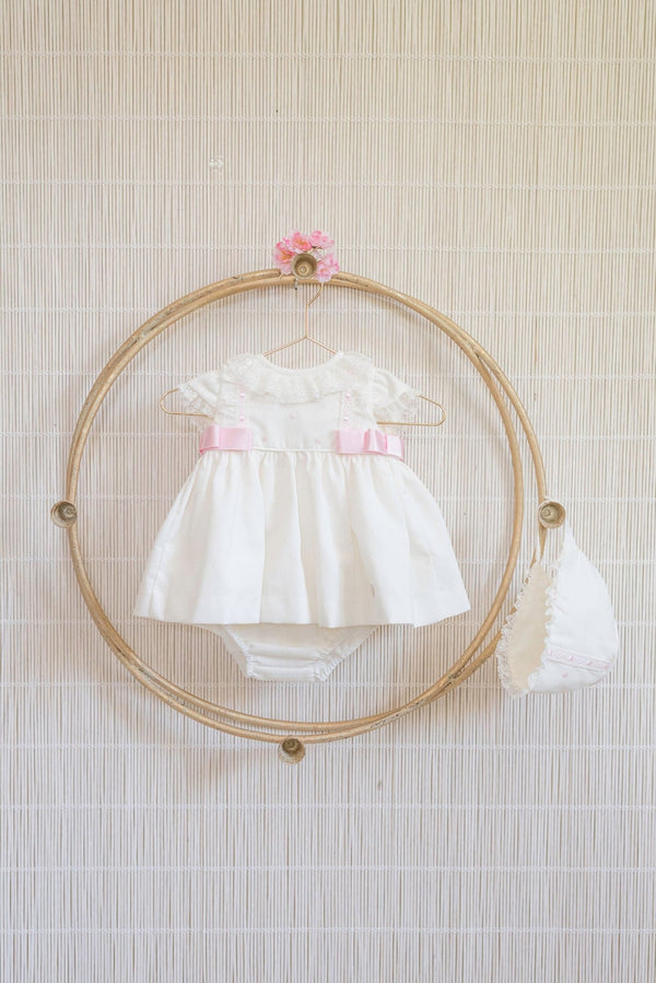 Dolce Petit Ivory Lace Baby Girls Dress Set - 2013VGB