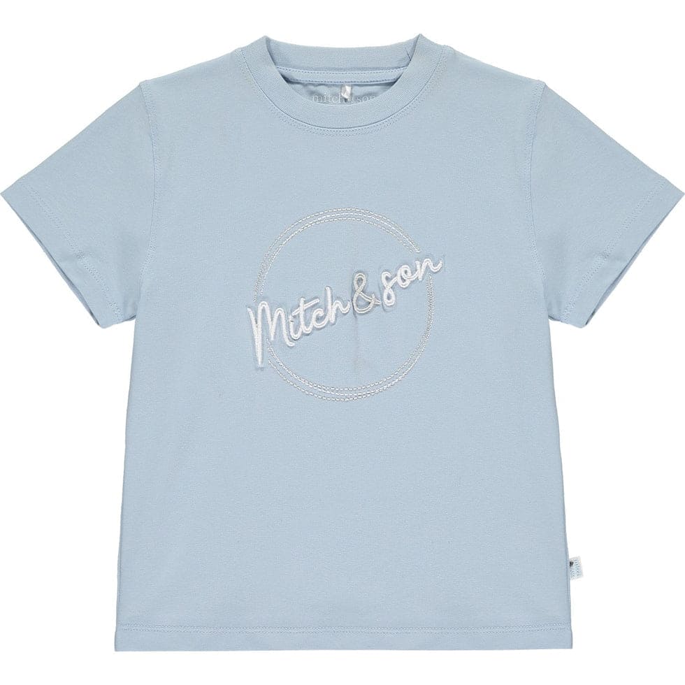 Mitch & Son Circle Signature Jersey Shorts & T-shirt Set - Pale Blue - MS22109 - ANTON