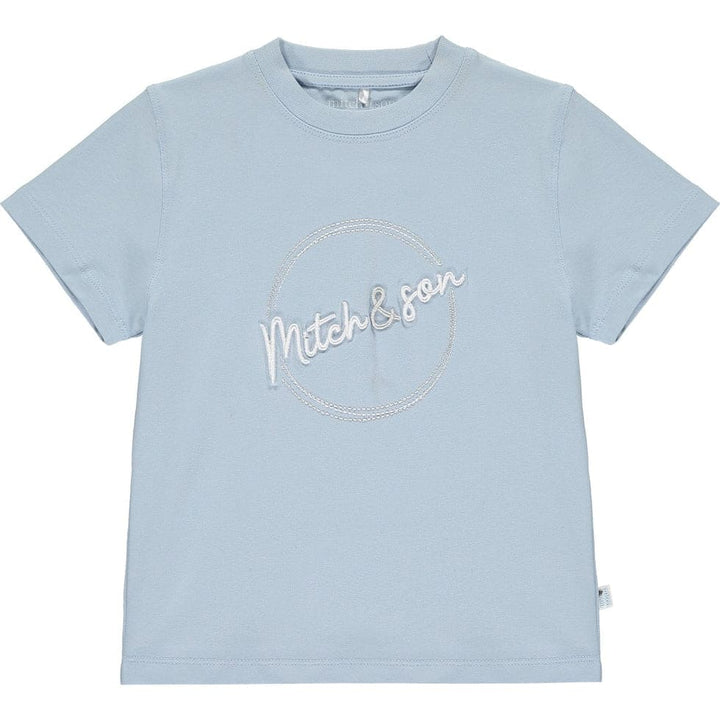 Mitch & Son Circle Signature Jersey Shorts & T-shirt Set - Pale Blue - MS22109 - ANTON