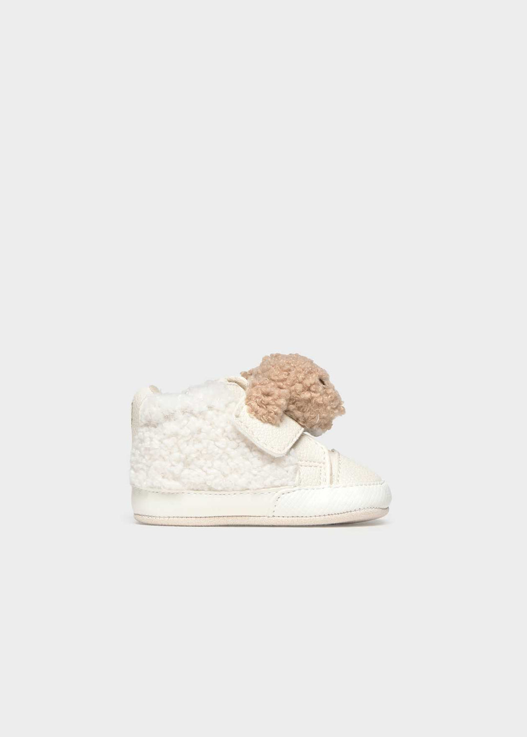 Unisex Cream & Beige Teddy Bear Shoe - 9164