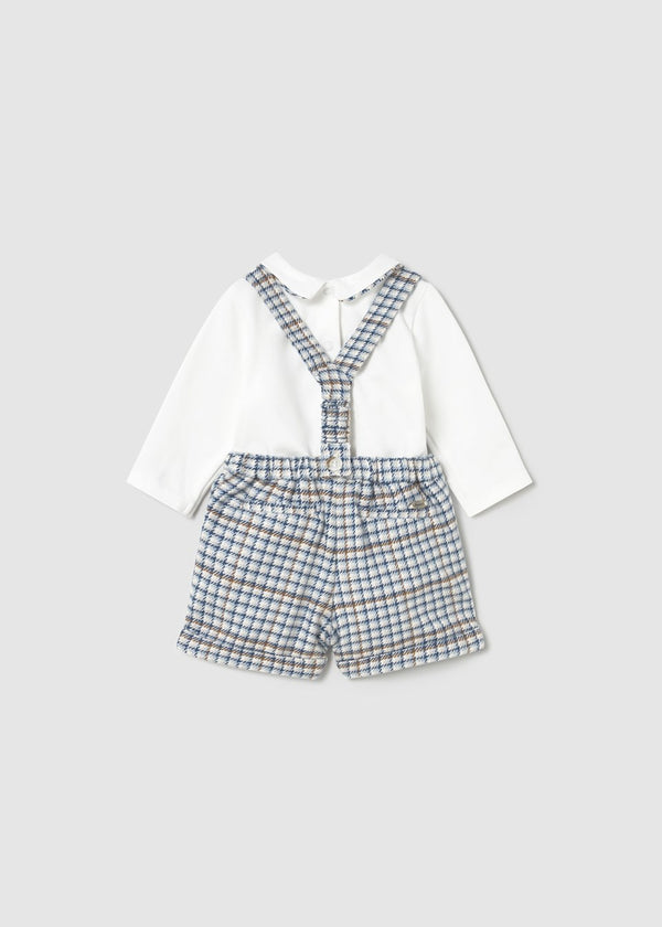 Mayoral Boys Winter Blue Check Three Piece Set - 2258 - With Cardigan  2237