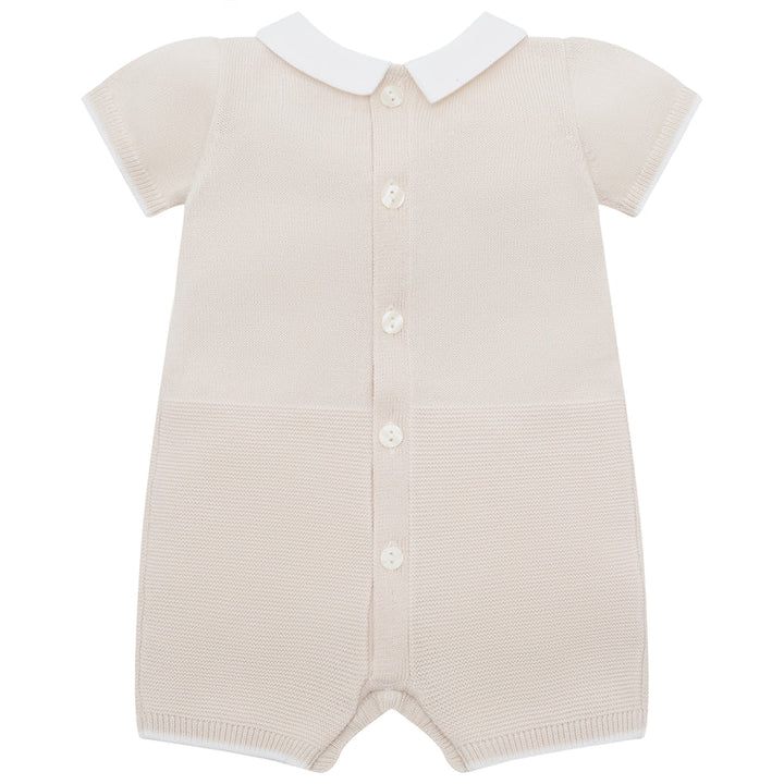 Emile et Rose Boys Beige Knitted Romper - Logan