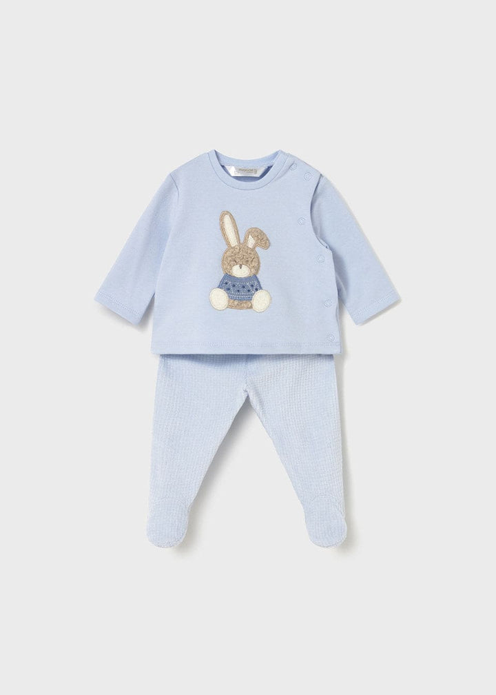 Mayoral Baby Boys Bunny Rabbit Jumper & Footed Trouser Set - 2566