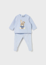 Mayoral Baby Boys Bunny Rabbit Jumper & Footed Trouser Set - 2566