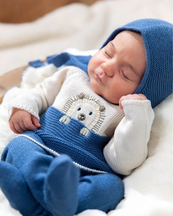 Mac ilusion Baby Boys Three Piece "Hedgehog" Set - 9813 - NOCHE- DARK BLUE