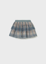 Mayoral Girls Three Piece Set - Skirt, Long Sleeved Top & Cardigan - 2922 - Blue bell