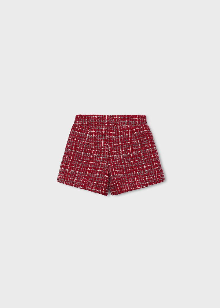 Mayoral Girls Long Sleeved Top & Tweed Shorts Set - 4034 & 4230