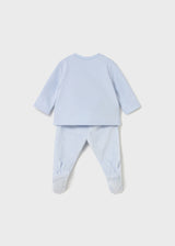 Mayoral Baby Boys Bunny Rabbit Jumper & Footed Trouser Set - 2566