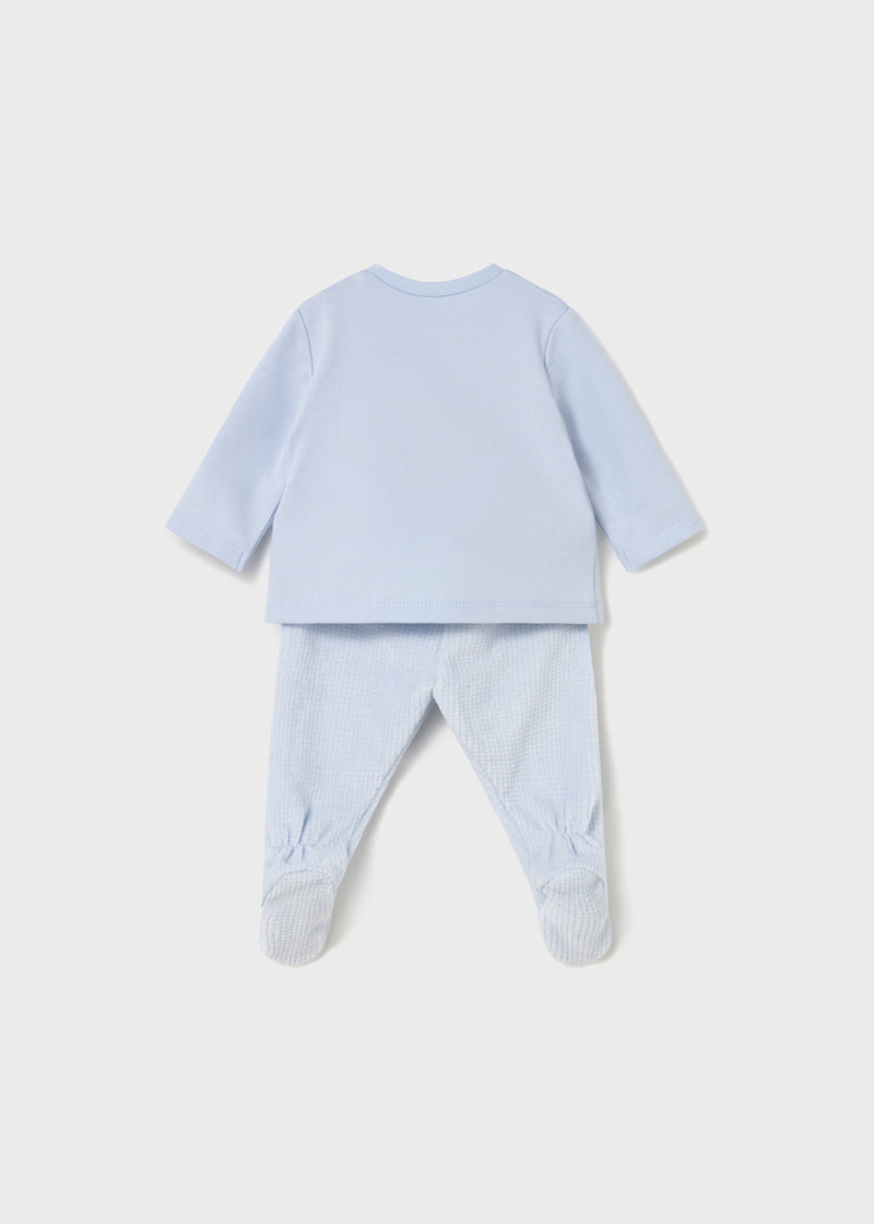 Mayoral Baby Boys Bunny Rabbit Jumper & Footed Trouser Set - 2566