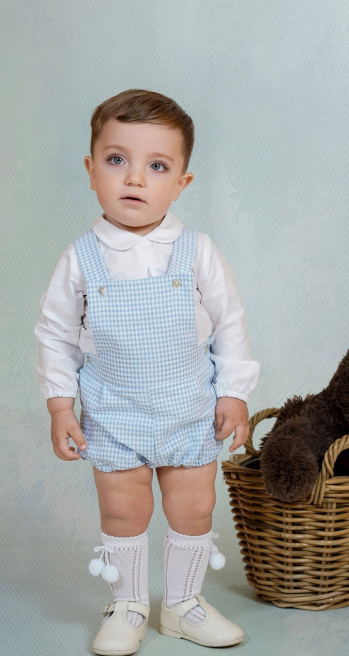 Petit Dbb Boys Two Piece Blue & White Gingham Set - 26319