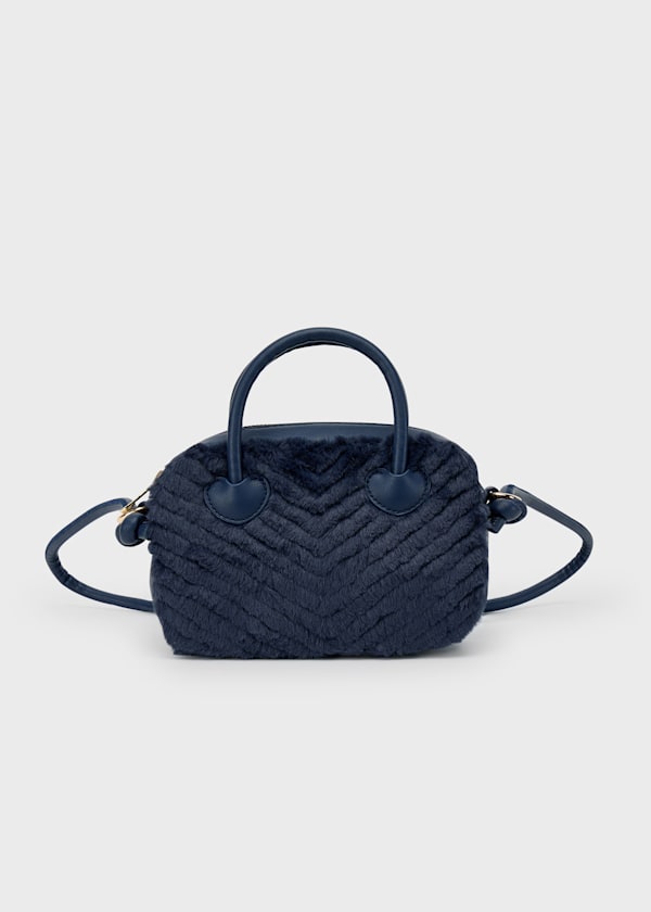 Mayoral Girls Navy Faux Fur Handbag - 10084