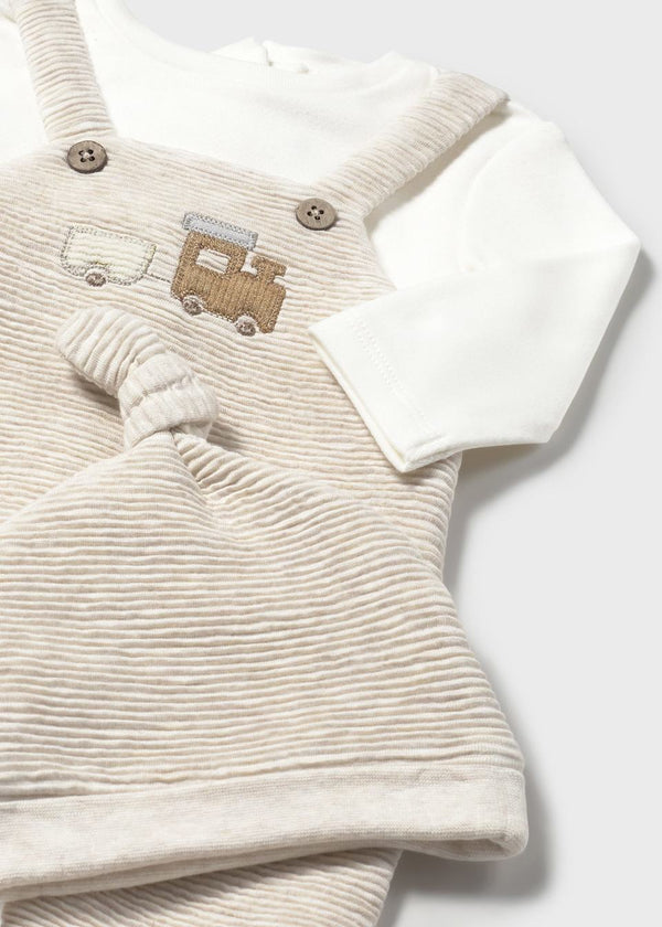 Mayoral Baby Boys All In One Train Outfit With Matching Hat - Blanket Also Available - 2609