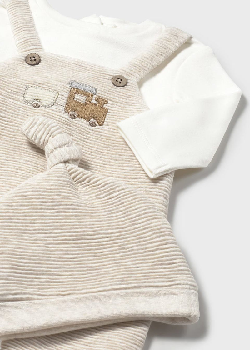 Mayoral Baby Boys All In One Train Outfit With Matching Hat - Blanket Also Available - 2609