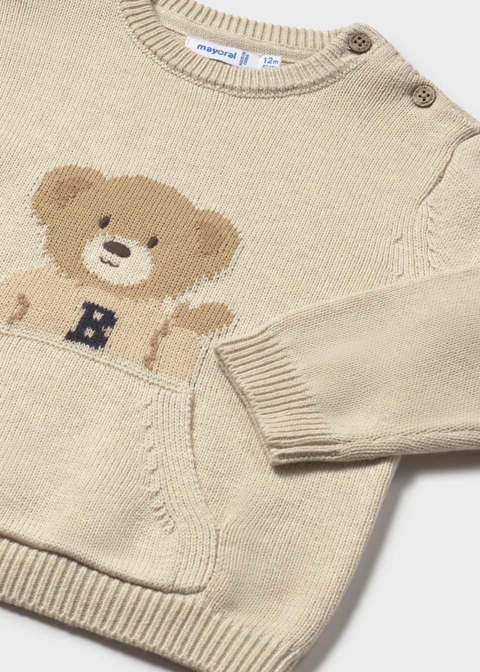 Mayoral Boys Two Piece Teddy Bear Jumper & Slim Fit Trouser Set - 2341 & 563