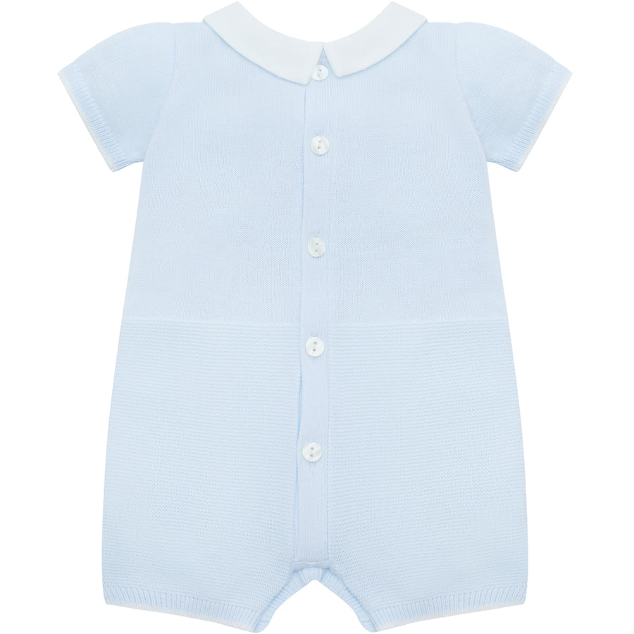 Emile et Rose Boys Baby Blue Knitted Romper - Logan