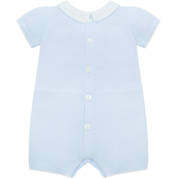Emile et Rose Boys Baby Blue Knitted Romper - Logan