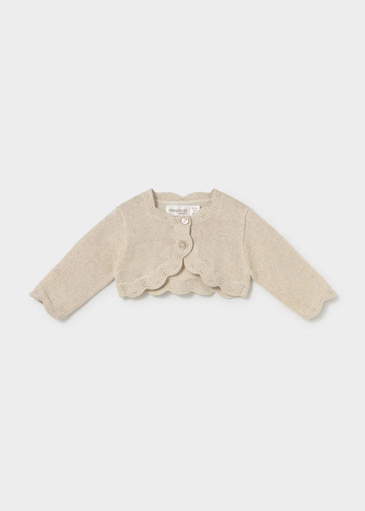 Mayoral Girls Champagne - Gold Cardigan - 2365 - 82