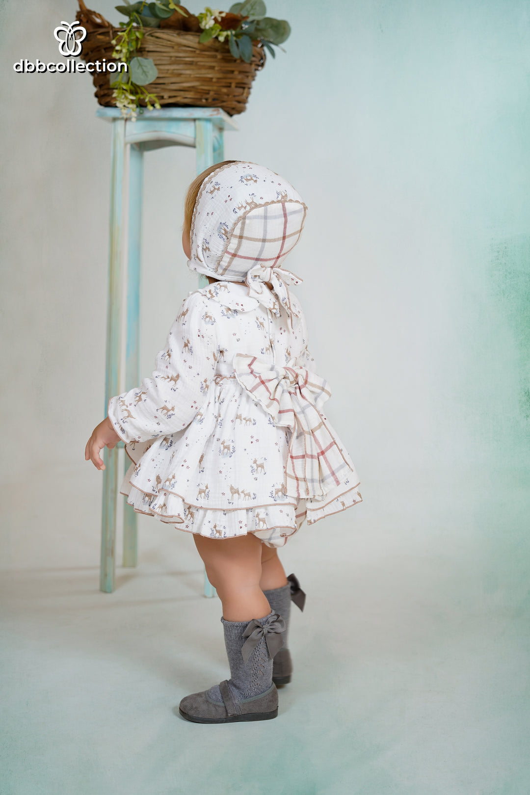 Dbb Collection "Winter Wonderland" Dress, Pants & Bonnet Set - 25301