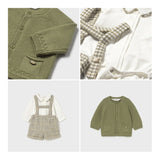 Mayoral Boys Winter Green Check Three Piece Set - 2258 - With Cardigan  2237 Matching Girls Available
