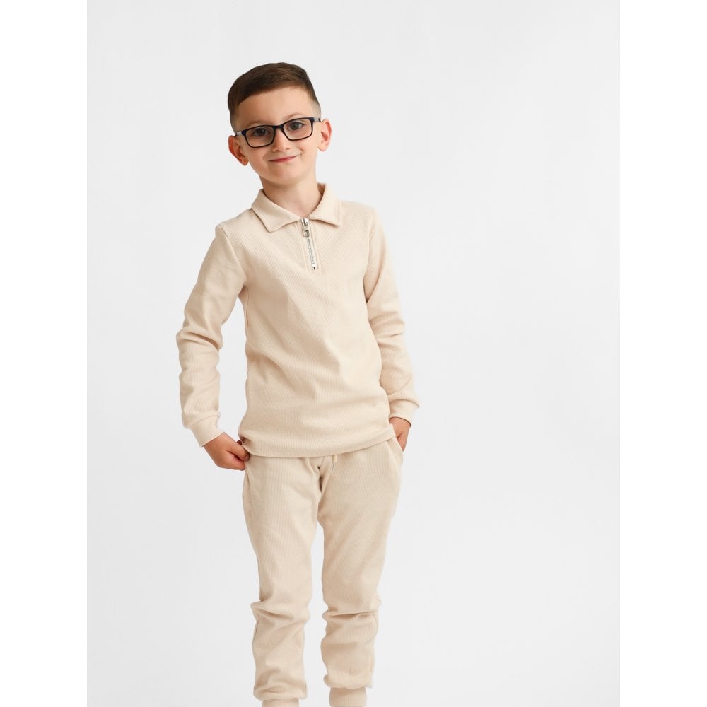 HARRIS KIDS "Rory" Boys Zip Tracksuit - Beige