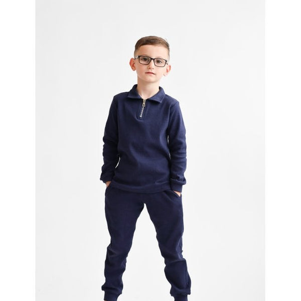 HARRIS KIDS "Rory" Navy Boys Zip Tracksuit