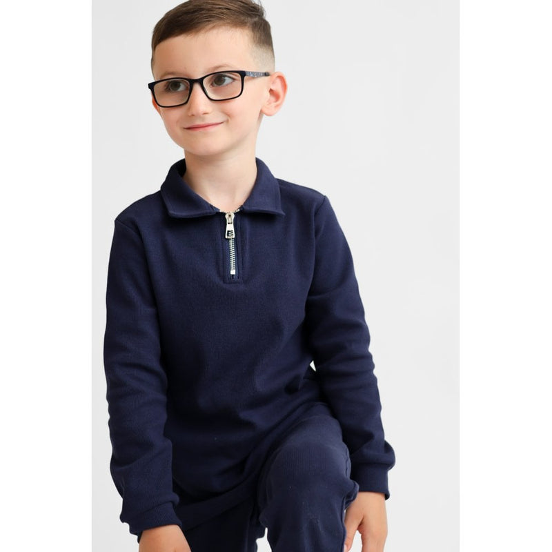 HARRIS KIDS "Rory" Navy Boys Zip Tracksuit