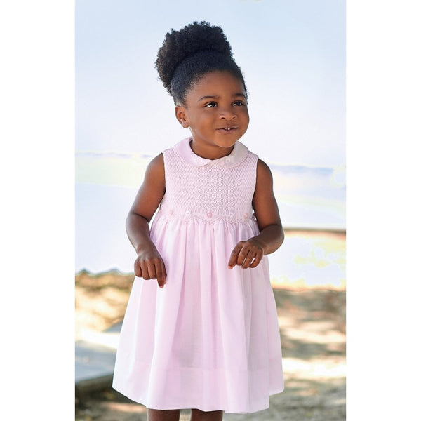 Dani By Sarah Louise Pink Smocked Sleeveless Dress D09511