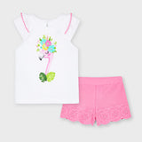 Mayoral Girls Short Set Pink 3217