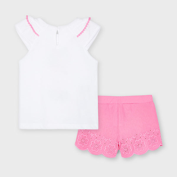 Mayoral Girls Short Set Pink 3217