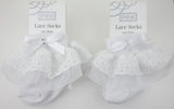 Girls White Lace Ankle Socks