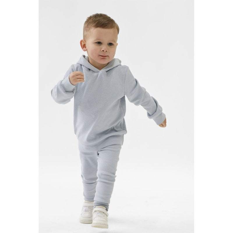 Harris Kids "Stormi" Ribbed Hoody & Bottoms - Dusk Blue
