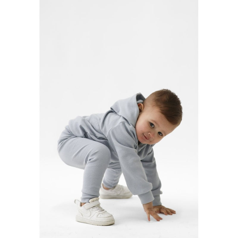 Harris Kids "Stormi" Ribbed Hoody & Bottoms - Dusk Blue