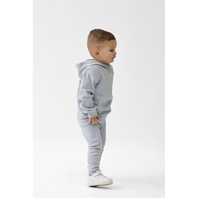 Harris Kids "Stormi" Ribbed Hoody & Bottoms - Dusk Blue