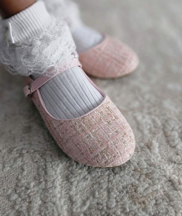 Sevva - "Suzanne" Ivory Tweed Mary Jane Shoes - Chanel Style