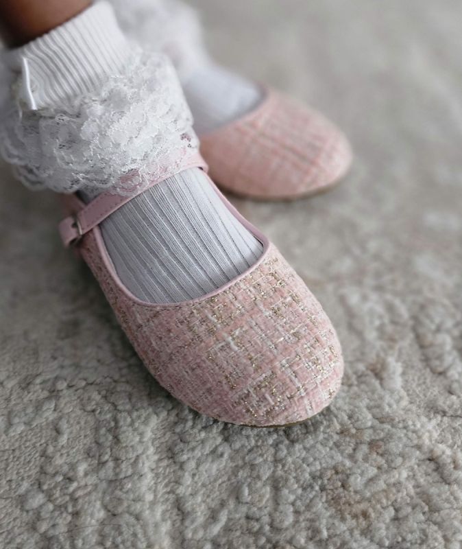 Sevva - "Suzanne" Ivory Tweed Mary Jane Shoes - Chanel Style