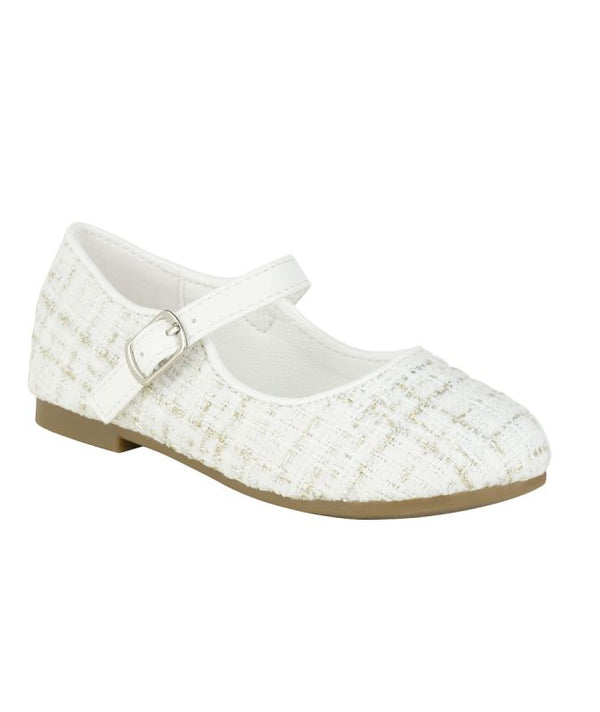 Sevva - "Suzanne" Ivory Tweed Mary Jane Shoes - Chanel Style