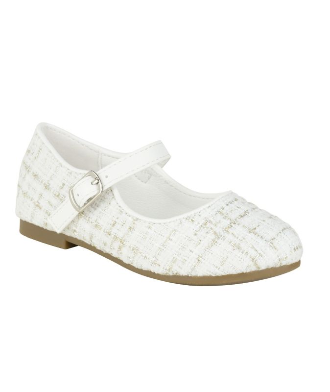 Sevva - "Suzanne" Ivory Tweed Mary Jane Shoes - Chanel Style