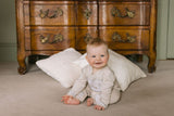 Emile et Rose Beige Teddy Bear Knitted Baby Romper With Matching Hat - Kristian