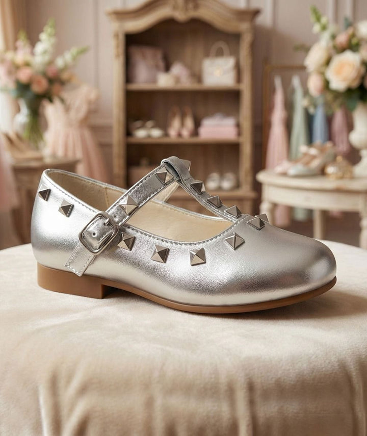 Girls Silver "VALI" Shoes