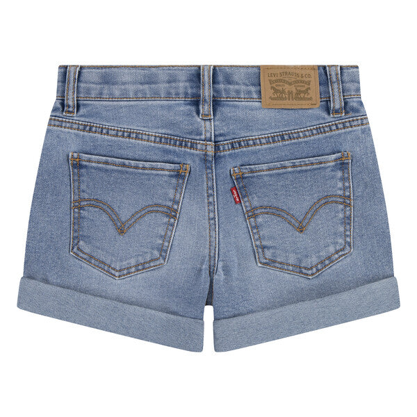 Levi's Girls Denim Roll Cuff Shorts - 4EH272-MDW