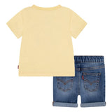 Levi's Lemon Bear T-shirt & Denim Shorts Set - 6EM342