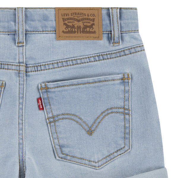 Levi's Girls Denim Roll Cuff Shorts - 4EH272-L9T