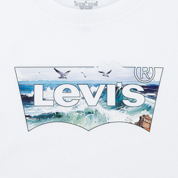 Levi's White "Crashing Waves" T-shirt - 8EM650-W1T