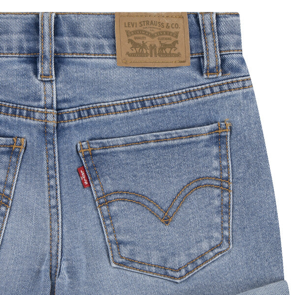 Levi's Girls Denim Roll Cuff Shorts - 4EH272-MDW