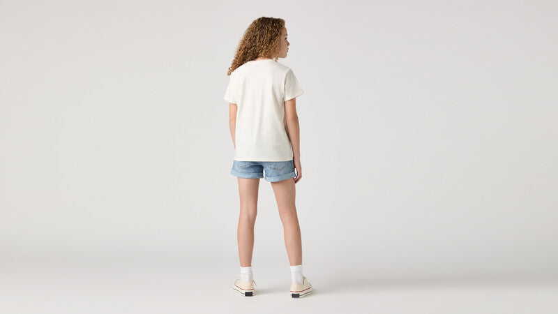 Levi's Girls Denim Roll Cuff Shorts - 4EH272-MDW