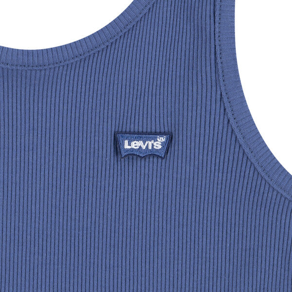Levi's Girls Chest Logo Ribbed Tank Vest Top - Tru Navy - 3EK116-U69