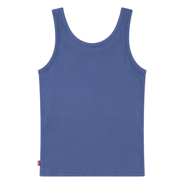 Levi's Girls Chest Logo Ribbed Tank Vest Top - Tru Navy - 3EK116-U69
