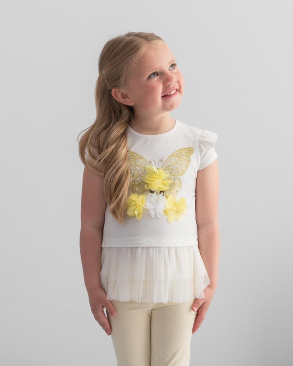 Caramelo Kids Lemon Butterfly Legging Set - Style number: 011444B