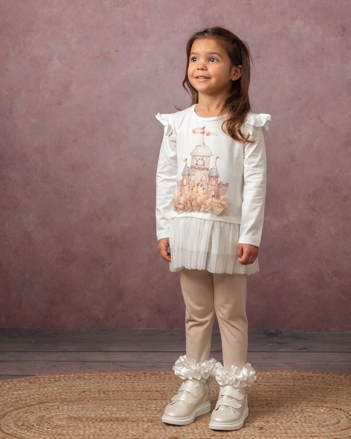 Caramelo Kids Diamante Castle Leggings Set - 011477 - Mink