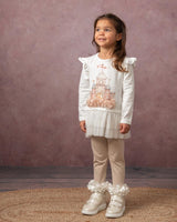 Caramelo Kids Diamante Castle Leggings Set - 011477 - Mink